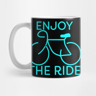 Enjoy The Ride Bike Blue Cycling Gift Mug